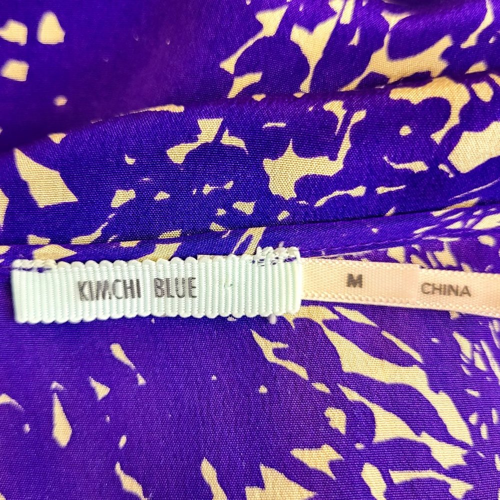 Kimchi Blue Urban Outfitters Purple Silk V Neck Mini Dress, Size Medium, EUC - Picture 5 of 6